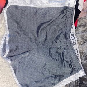 Grey athletic justice shorts